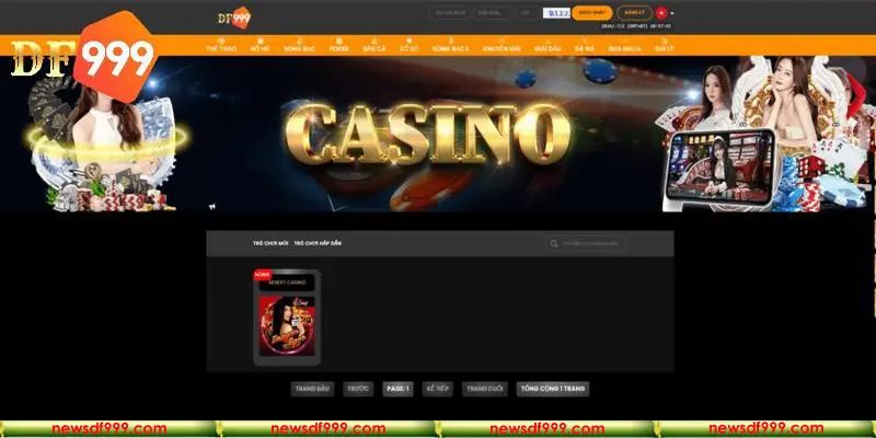 Giới thiệu sảnh DF999 casino